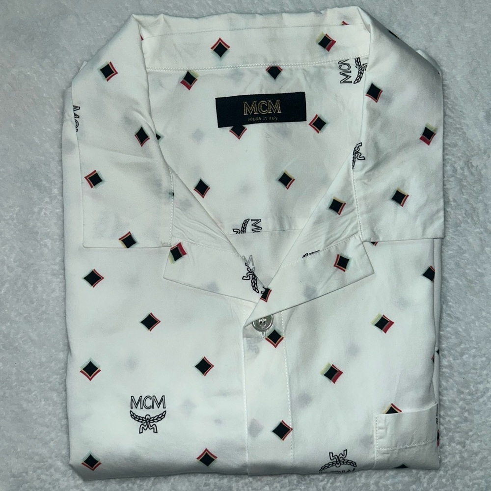 MCM | Men’s shirt size 50 | wht + blk | Good Condition - Picture 8 of 8